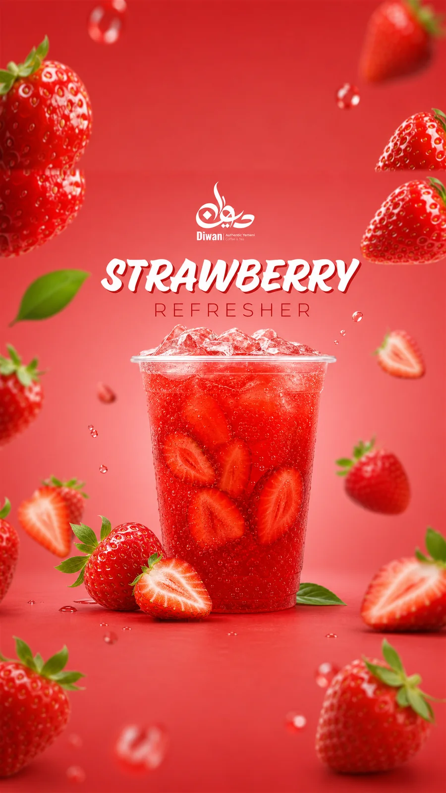 Strawberry refresher with fresh strawberries