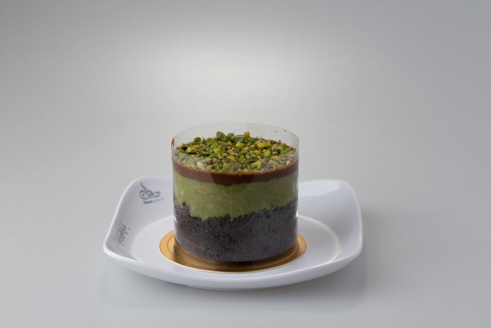 Matcha cube cake
