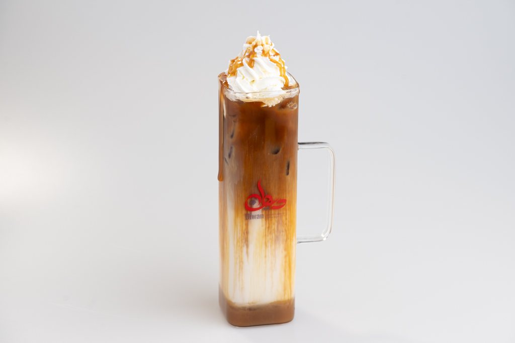 Iced caramel latte