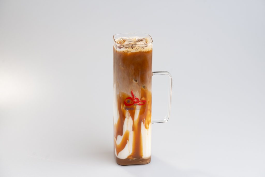 Iced caramel latte